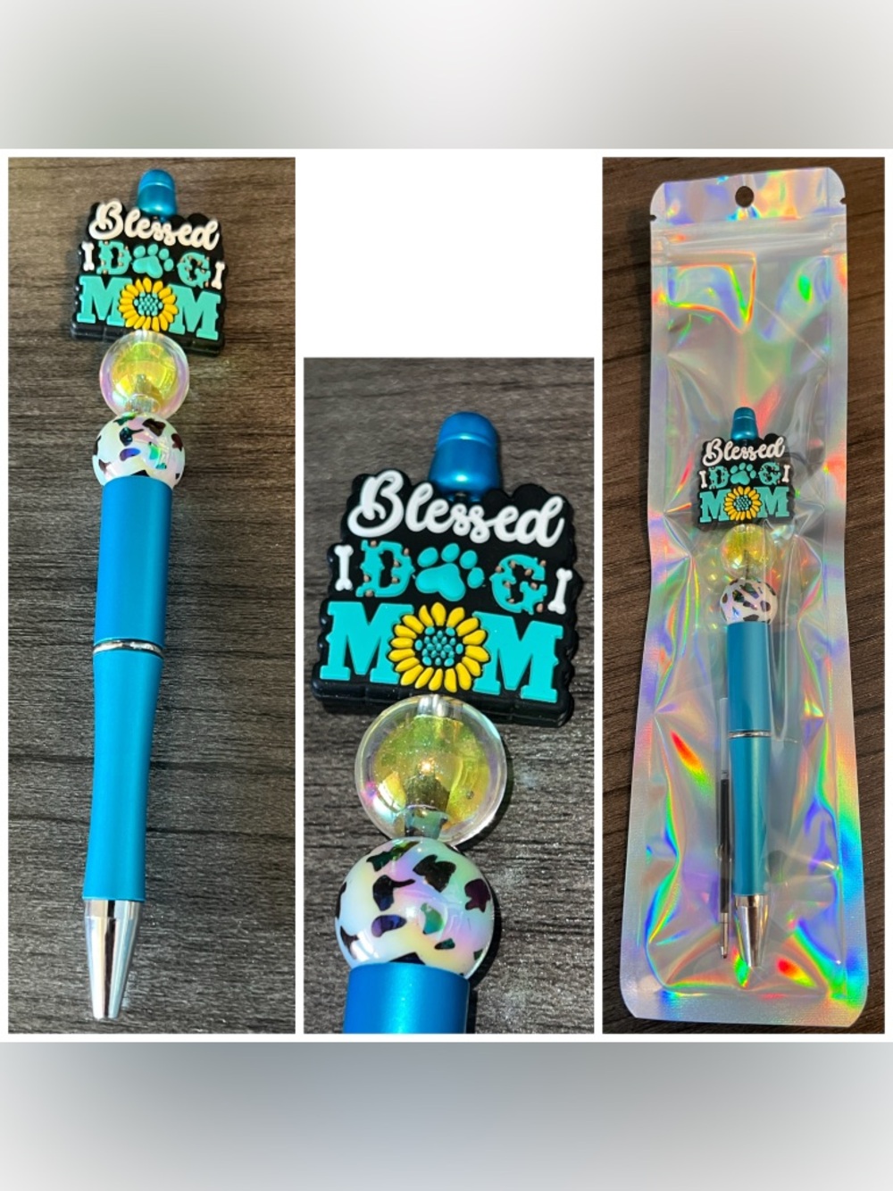 Dog Mom beaded focal pen
